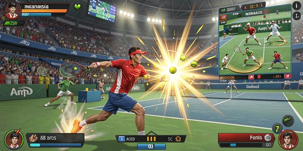 Screenshot ini menunjukkan suasana tantangan yang mendebarkan.