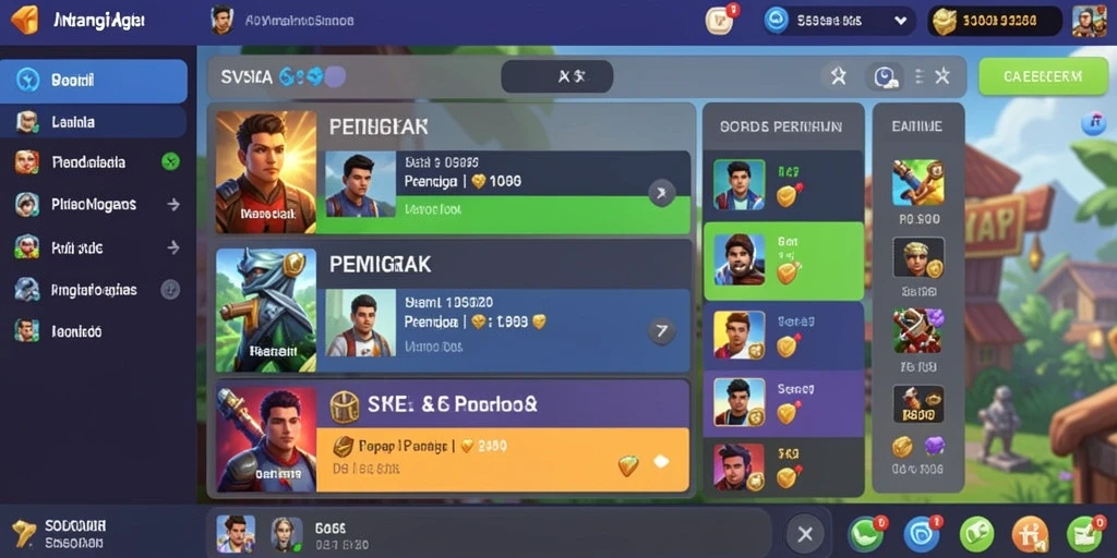 Berbagai karakter unik untuk dipilih.