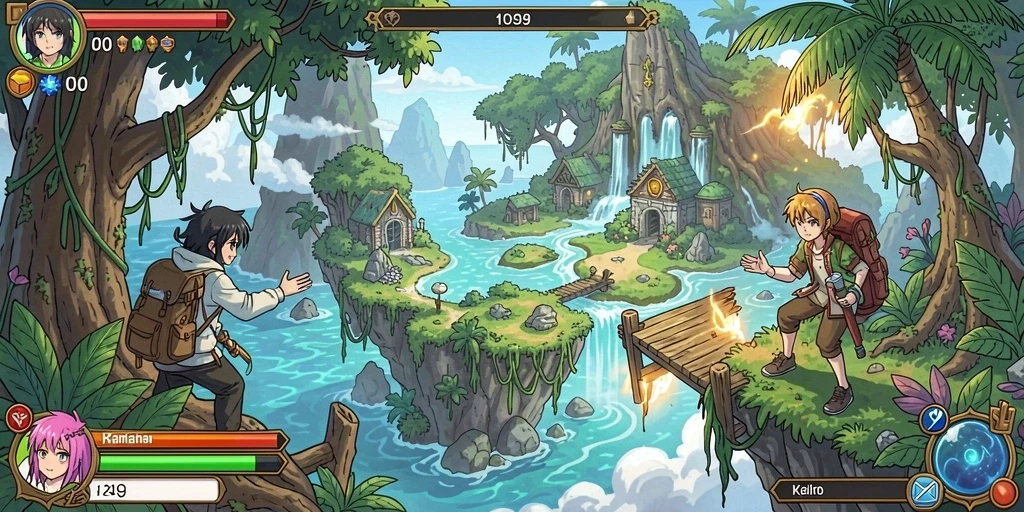 Screenshot 3 menampilkan fitur multiplayer yang memungkinkan bermain bersama teman.