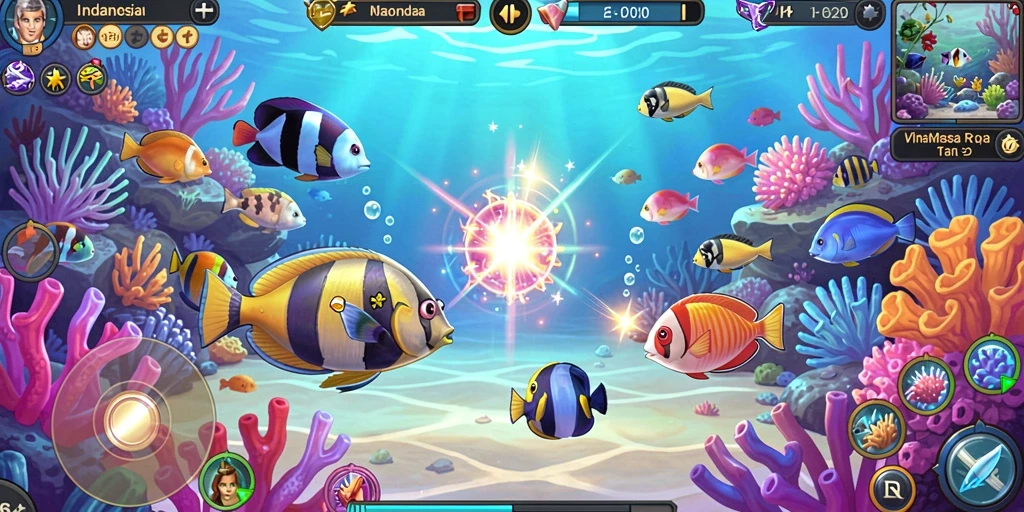 Pemandangan indah dari dunia game.